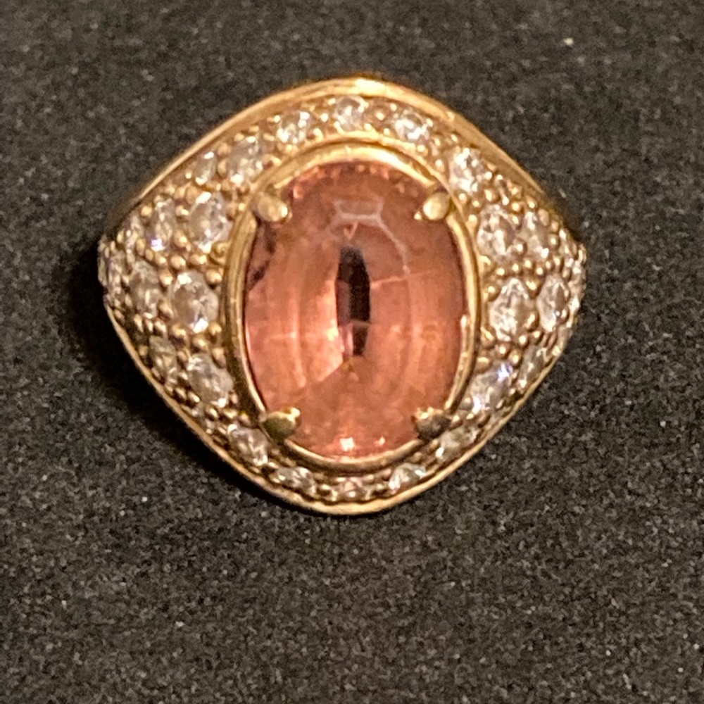 James Avery 4.2 ct Pink Tourmaline 18 kyg Ring with 36 Diamonds = 1.32 cts